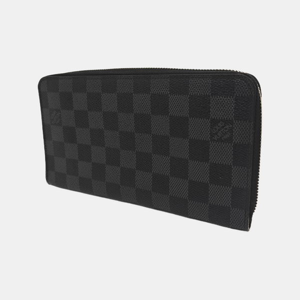 ZIPPY Damier Graphite Coated Canvas Gray Wallet