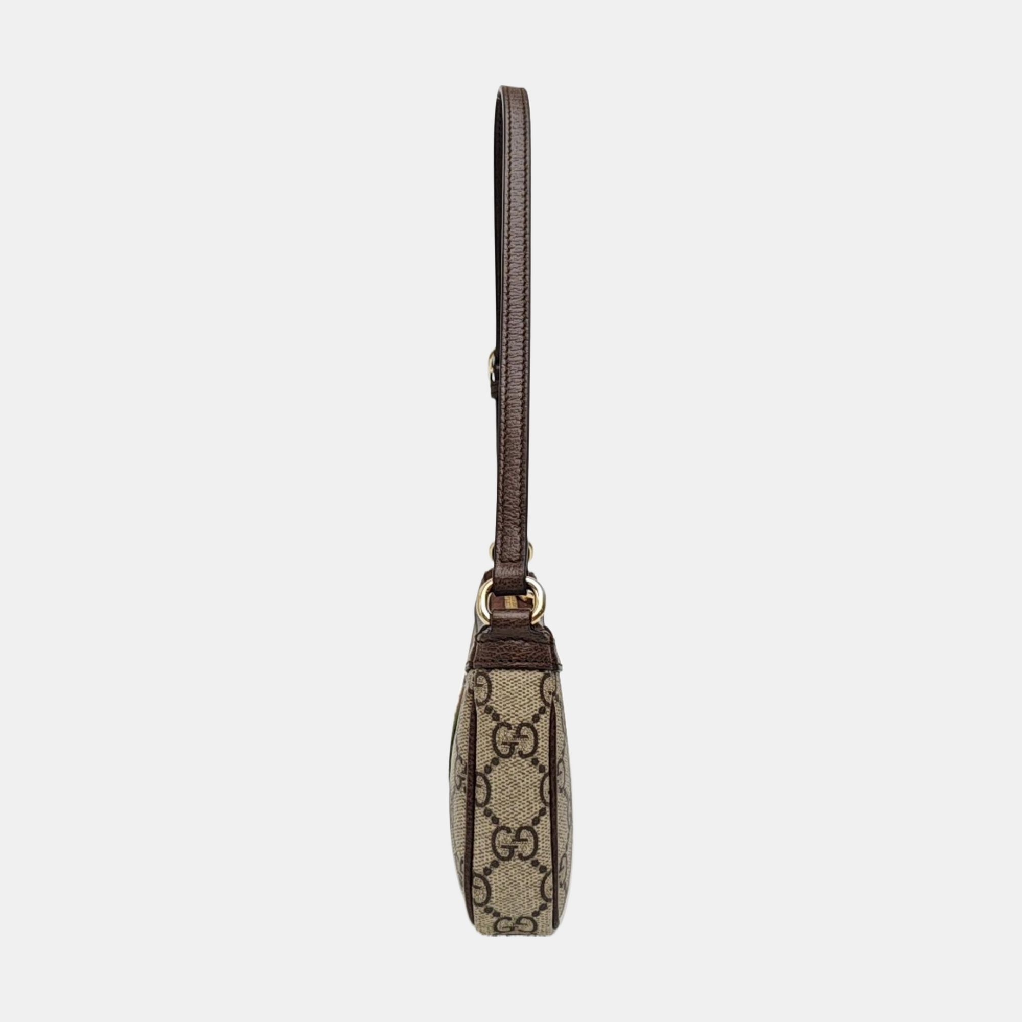 Ophidia Mini Monogram Coated Canvas Beige
