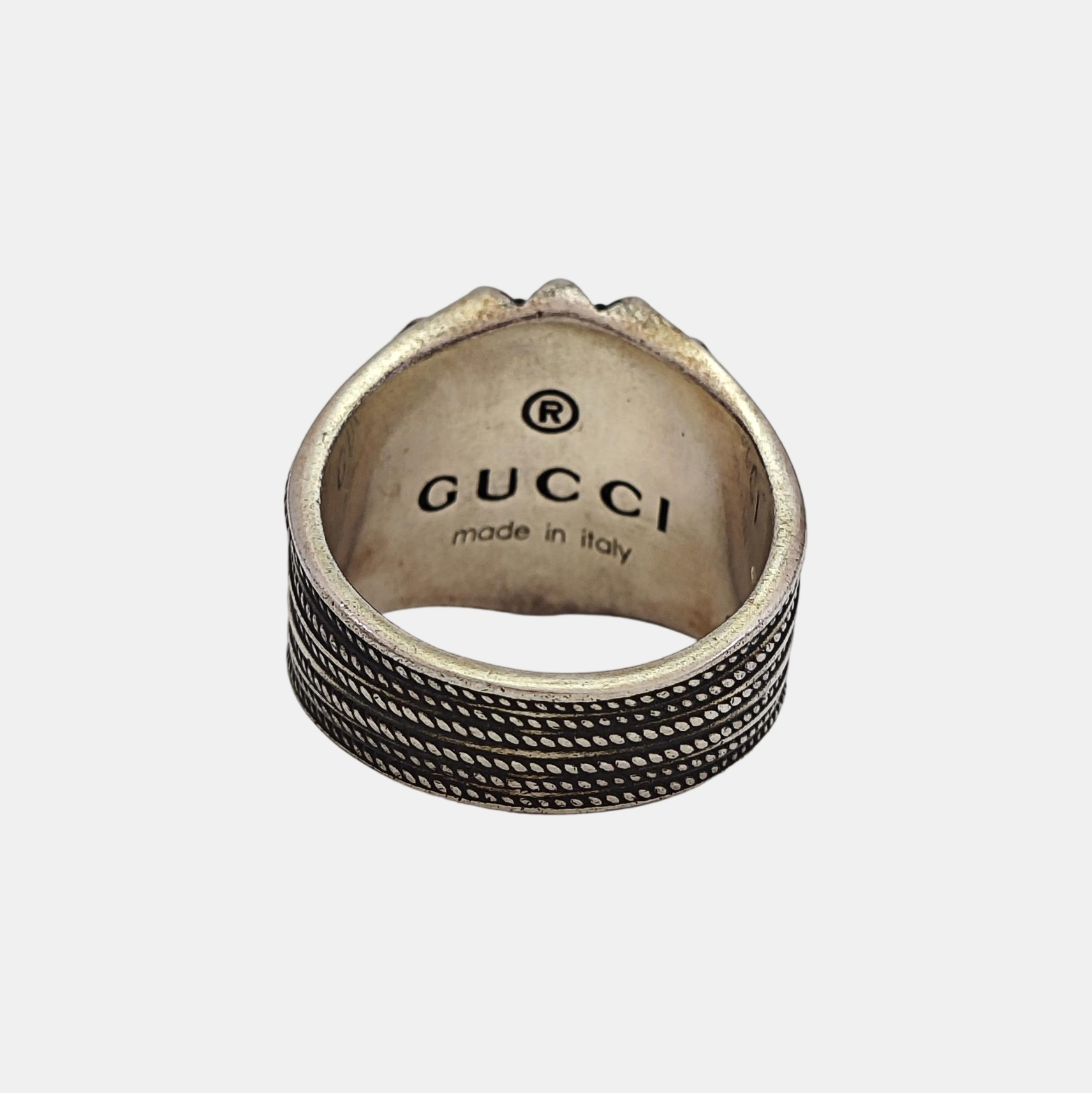 Interlocking G 925 Sterling Silver Ring HK 22