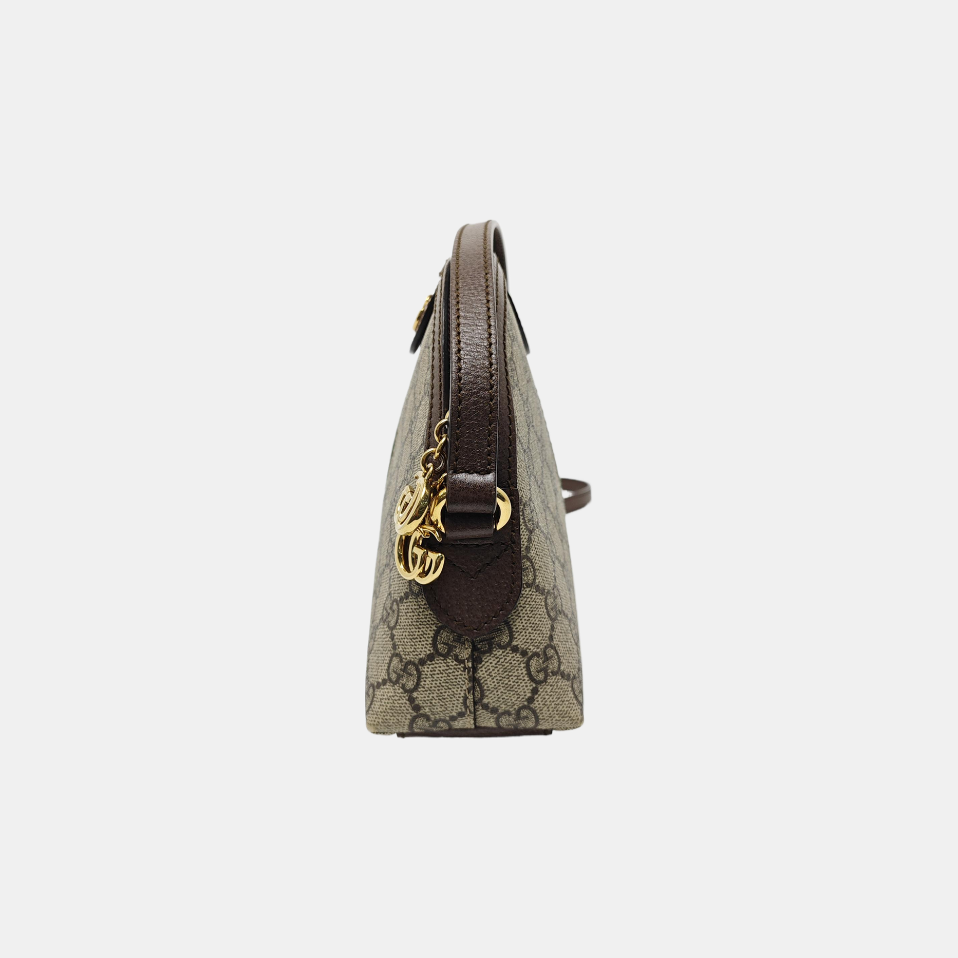 Ophidia Small Monogram Coated Canvas Beige
