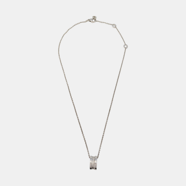 B.ZERO1 18k White Gold Silver Necklace