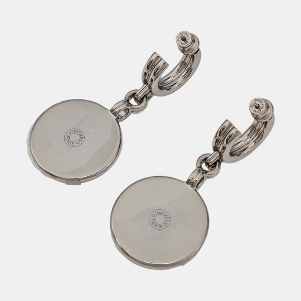 Metal Beige Stud Earrings