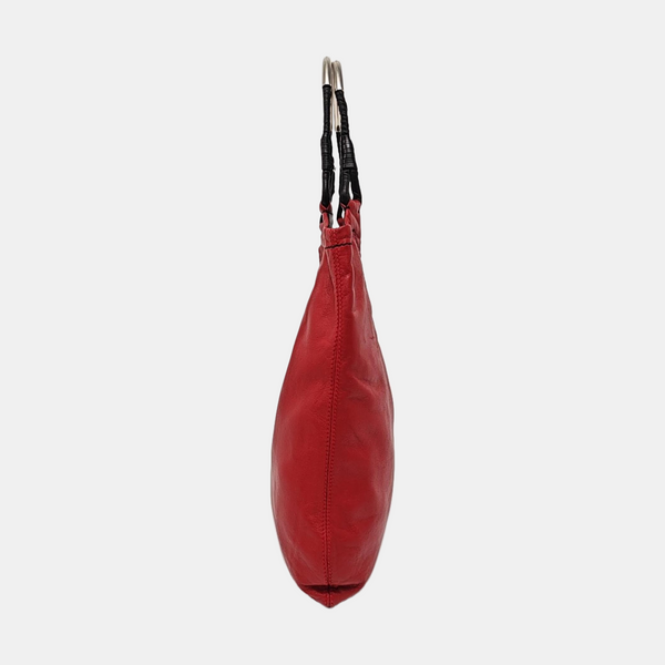 Lambskin Top Handle Bag Red