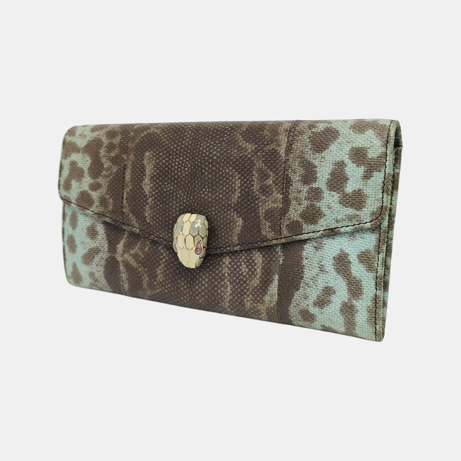 SERPENTI FOREVER Calfskin Brown Wallet