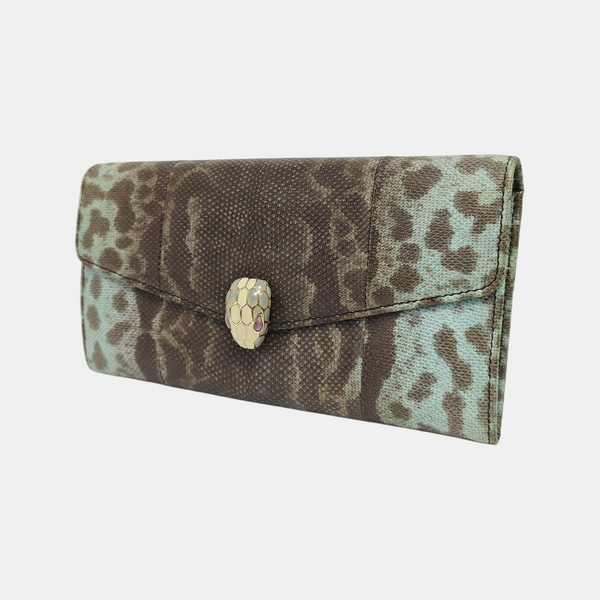 SERPENTI FOREVER Calfskin Brown Wallet