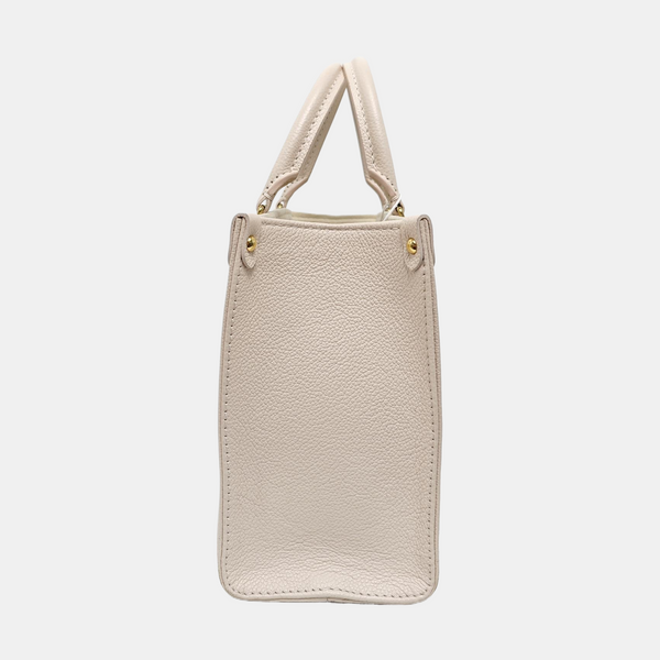 ONTHEGO PM Monogram Calfskin Beige
