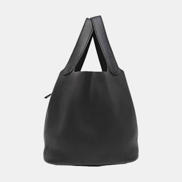 Authenticated pre-owned  Picotin Lock 22 Clemence Black - Bucket Bag at Looply