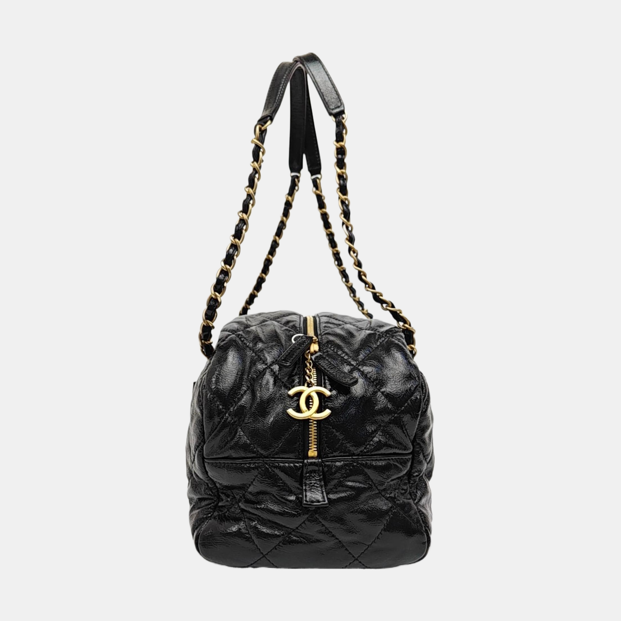 Quilted Calfskin Shoulder Bag Black