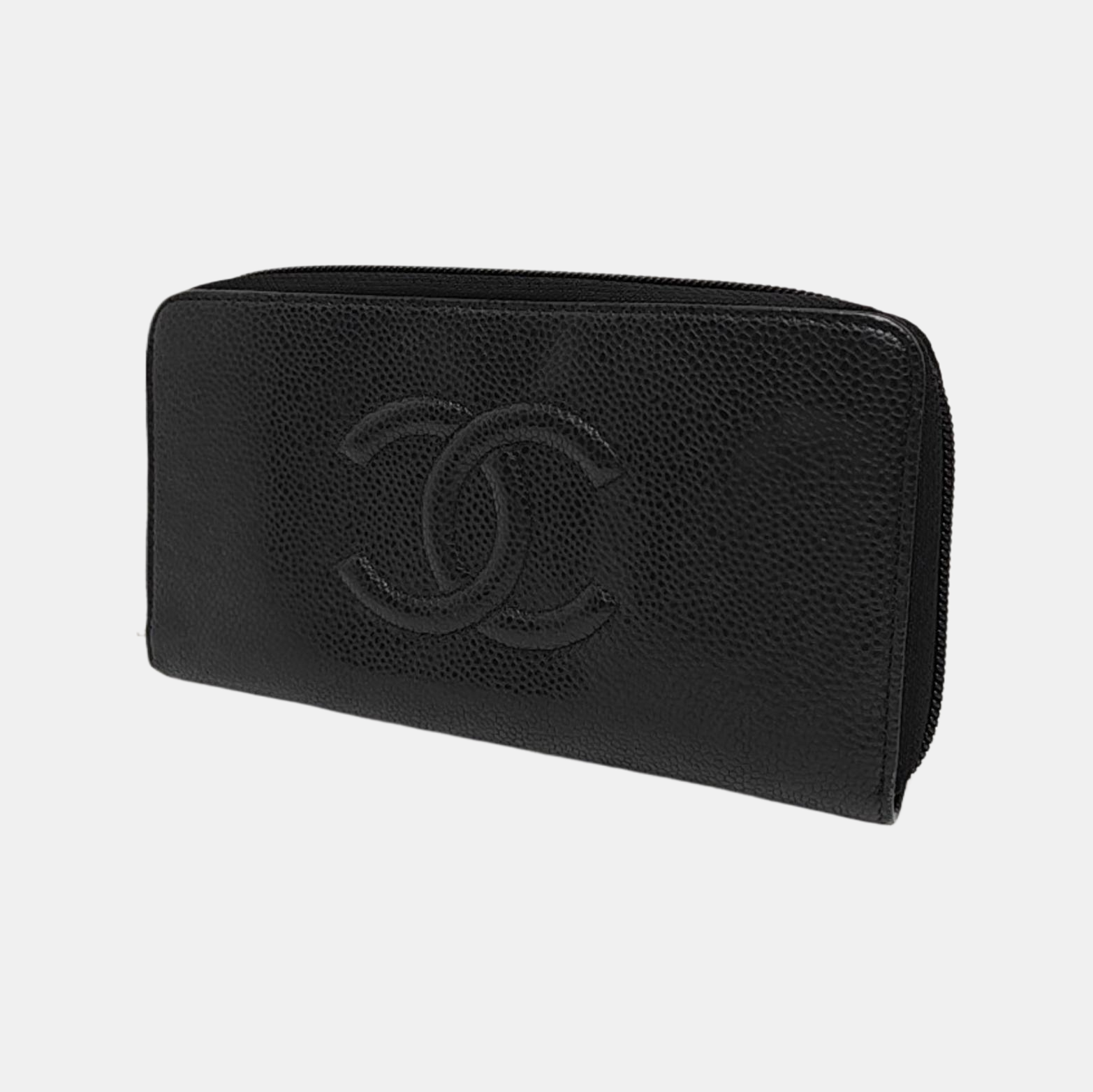 Grained Calfskin Wallet Black