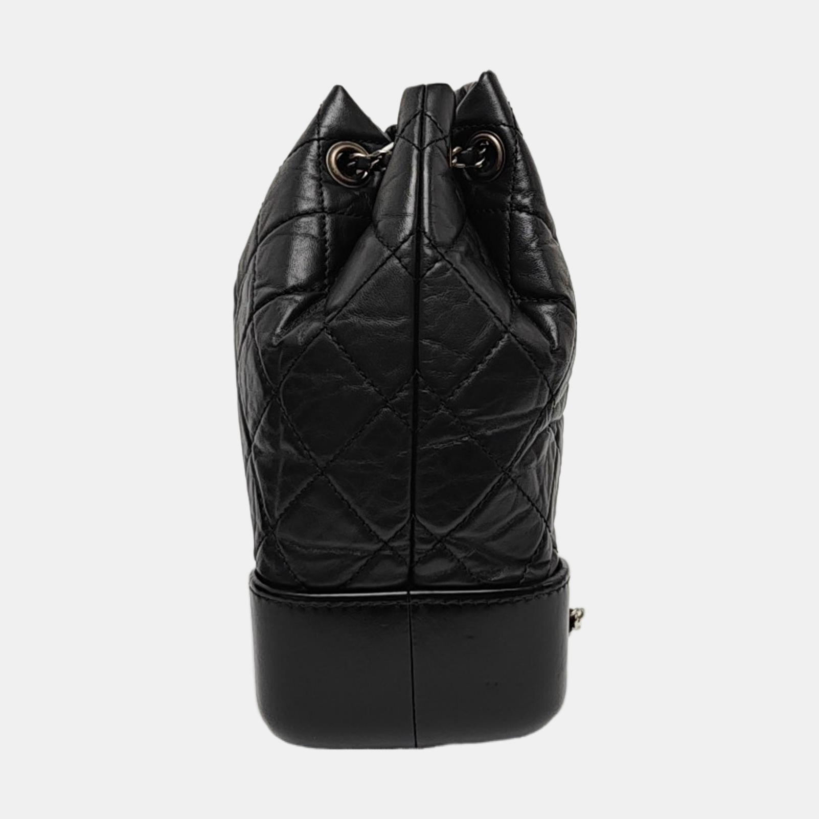 GABRIELLE Small Quilted Calfskin Black