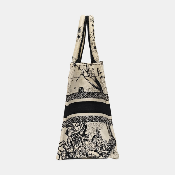 Book Tote Small Canvas White