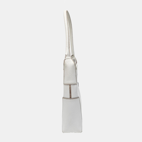 Calfskin Top Handle Bag White