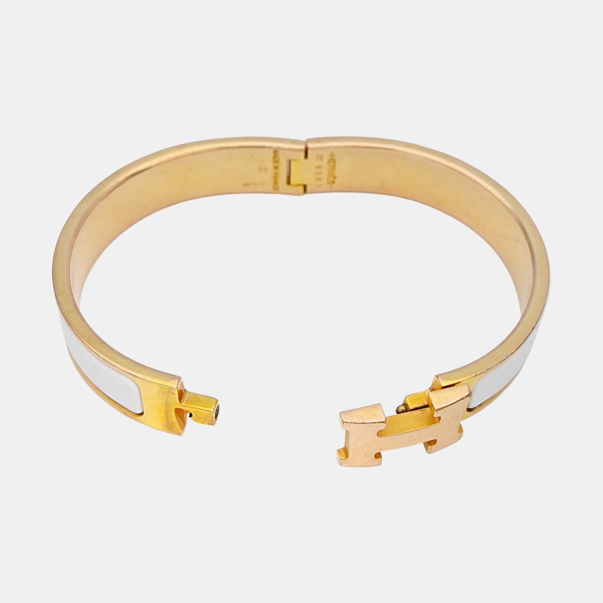 Clic H Metal Rose Gold Bangle