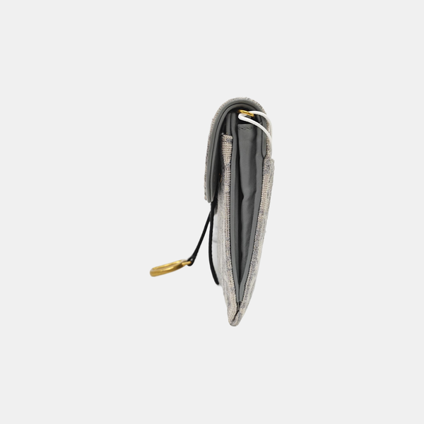 Saddle Small Oblique Canvas Gray