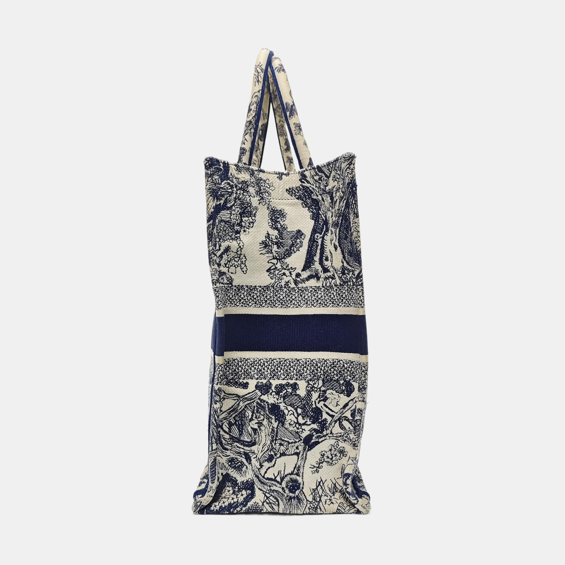 Book Tote Large Fabric Blue