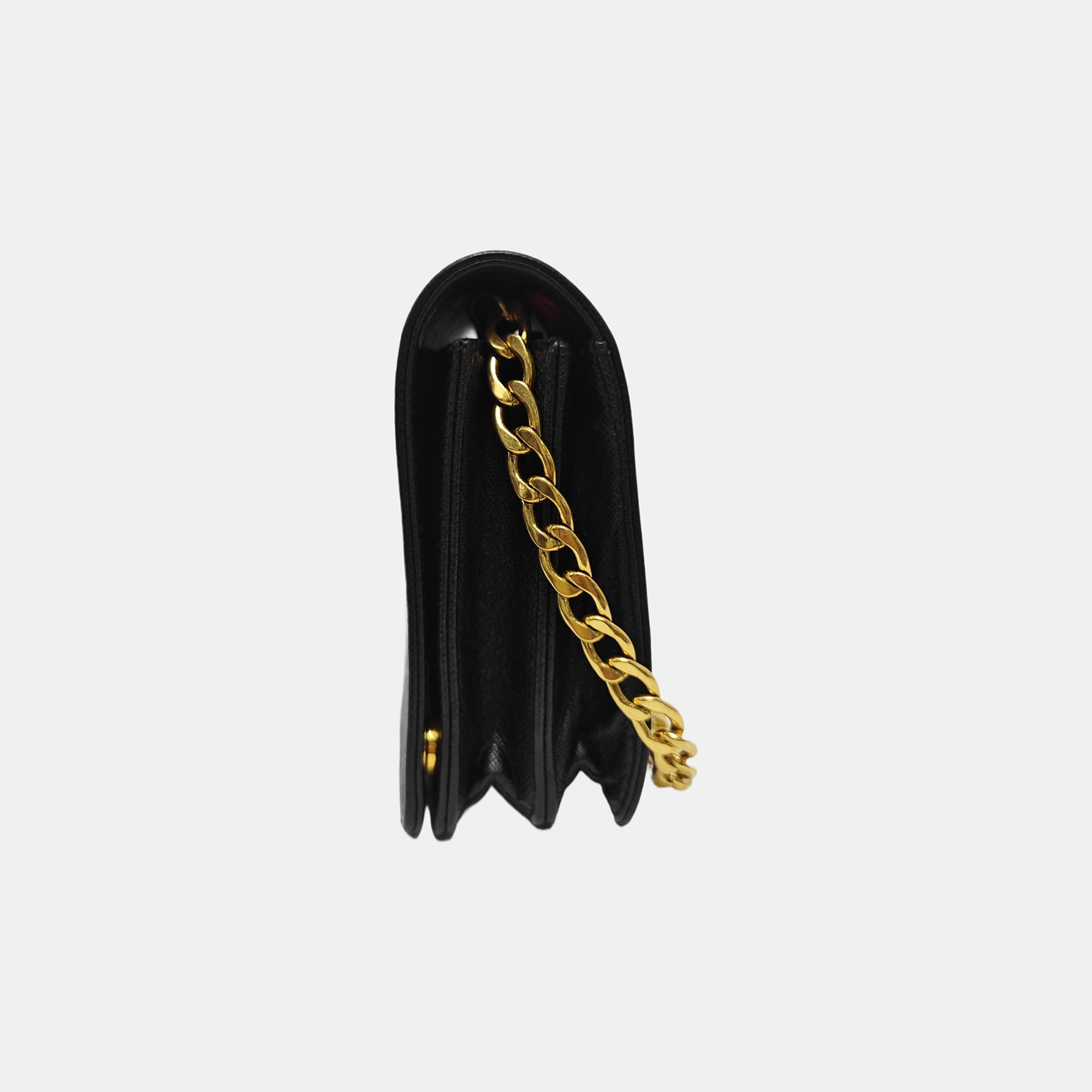 Saffiano Calfskin Shoulder Bag Black