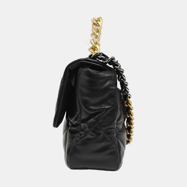 CHANEL 19 Medium Quilted Lambskin Black