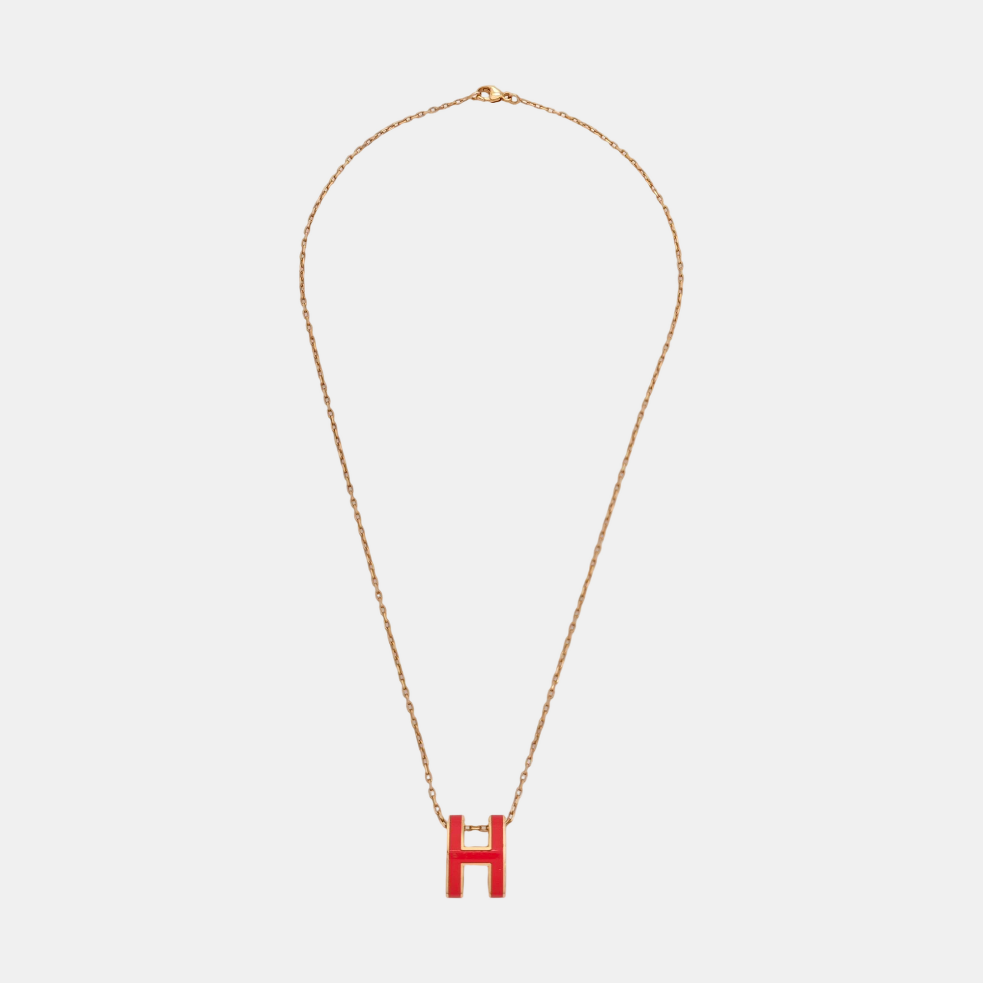 Pop H Metal Rose Gold Necklace