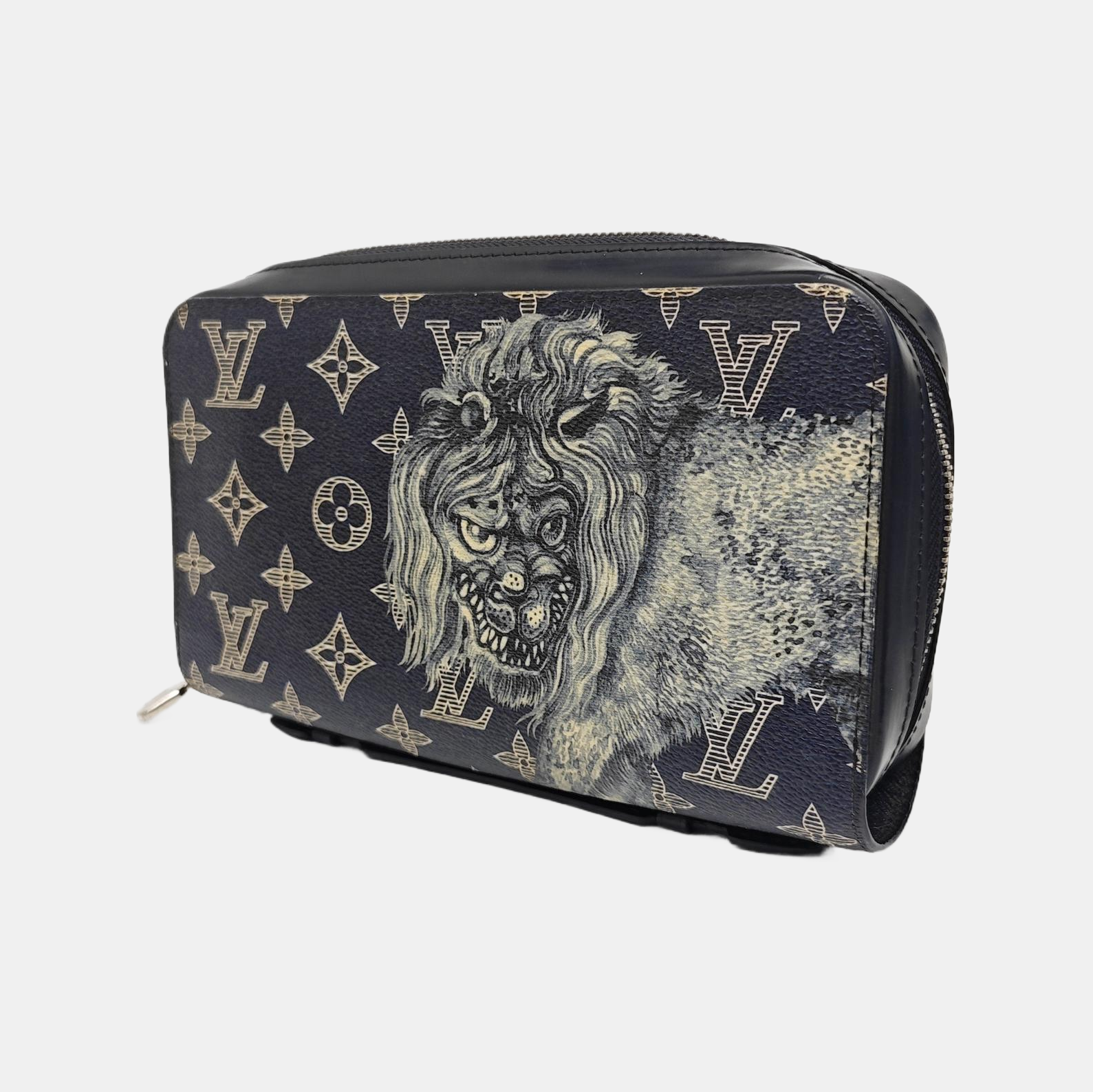 TROUSSE TOILETTE Monogram Coated Canvas Blue