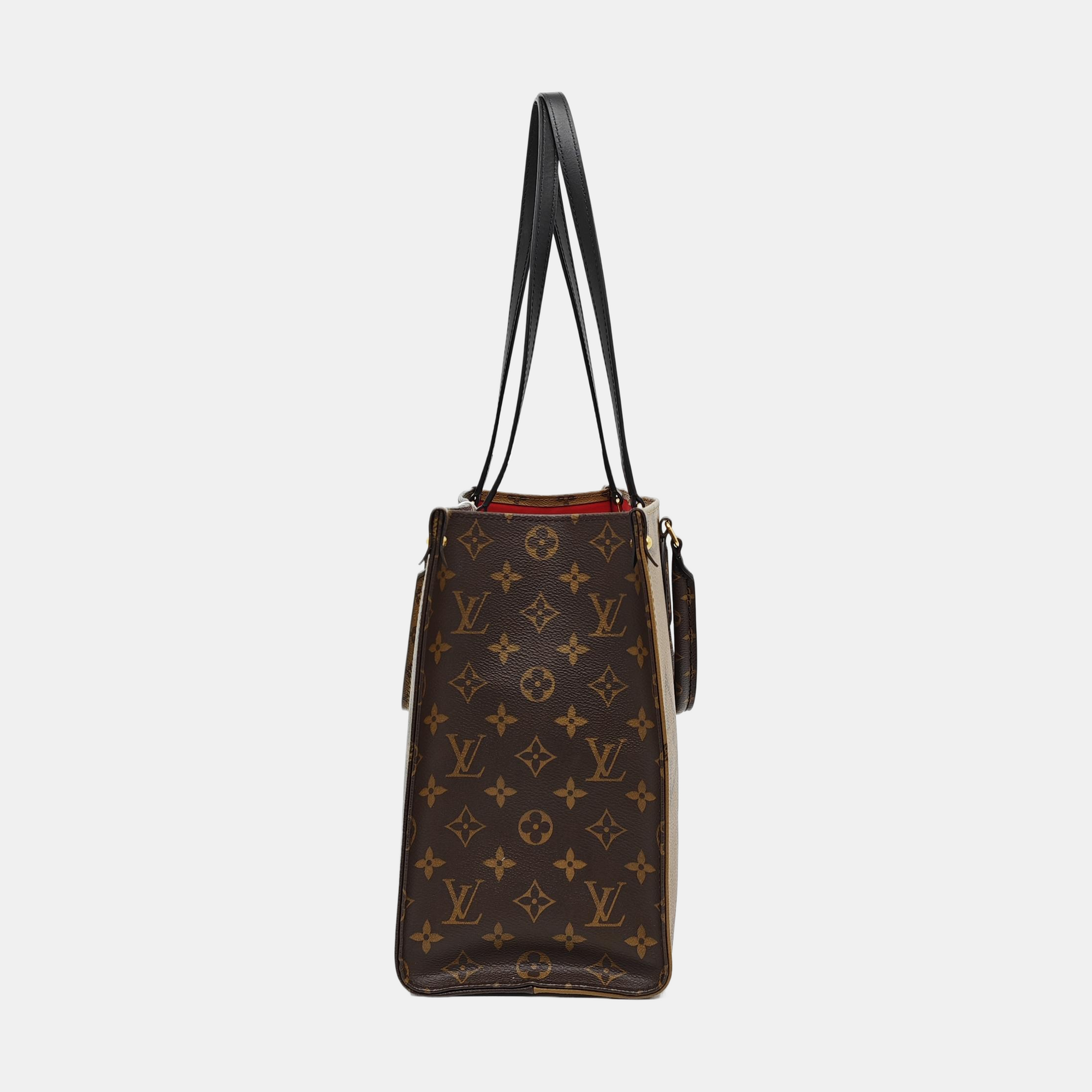 ONTHEGO MM Monogram Coated Canvas Brown