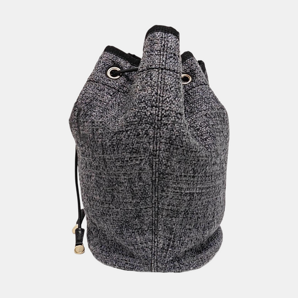Authenticated pre-owned  DEAUVILLE Small Fabric Grey - Bucket Bag at Looply