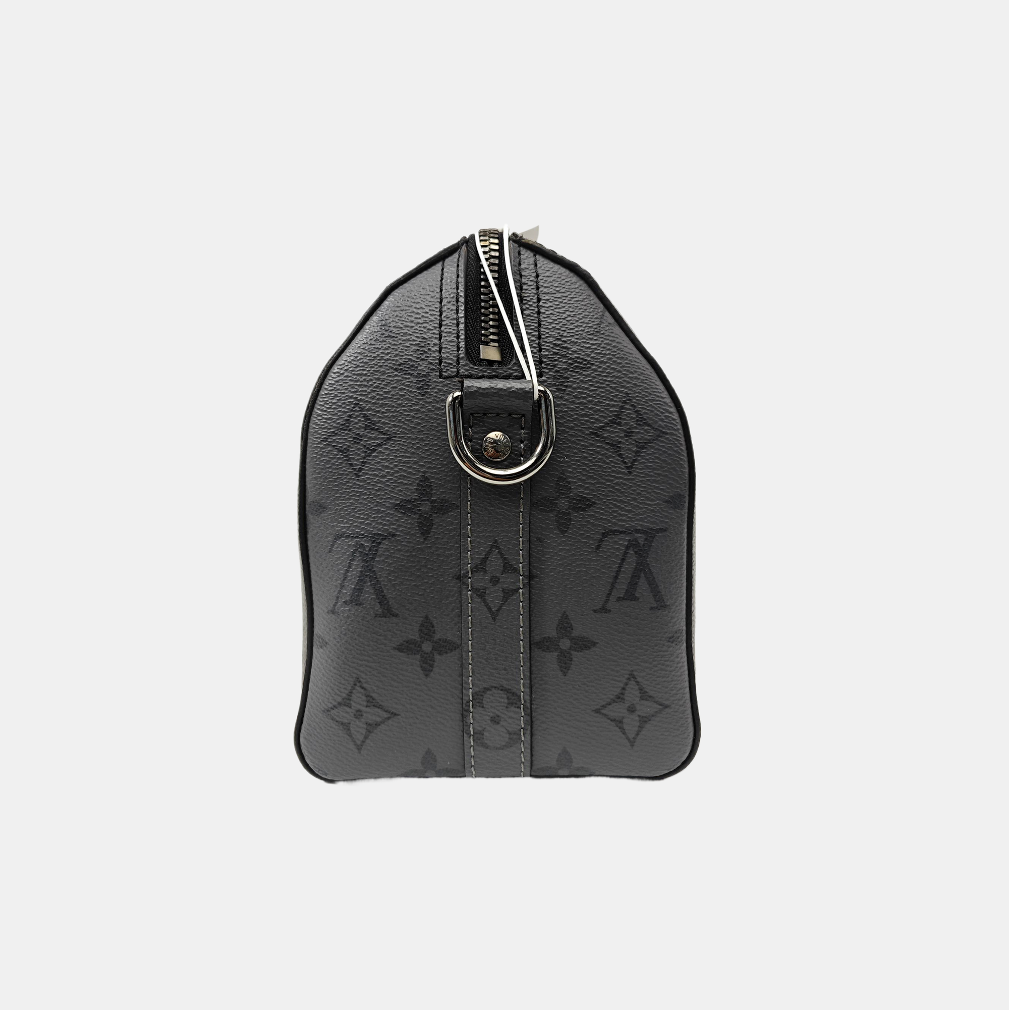 KEEPALL Monogram Coated Canvas Black