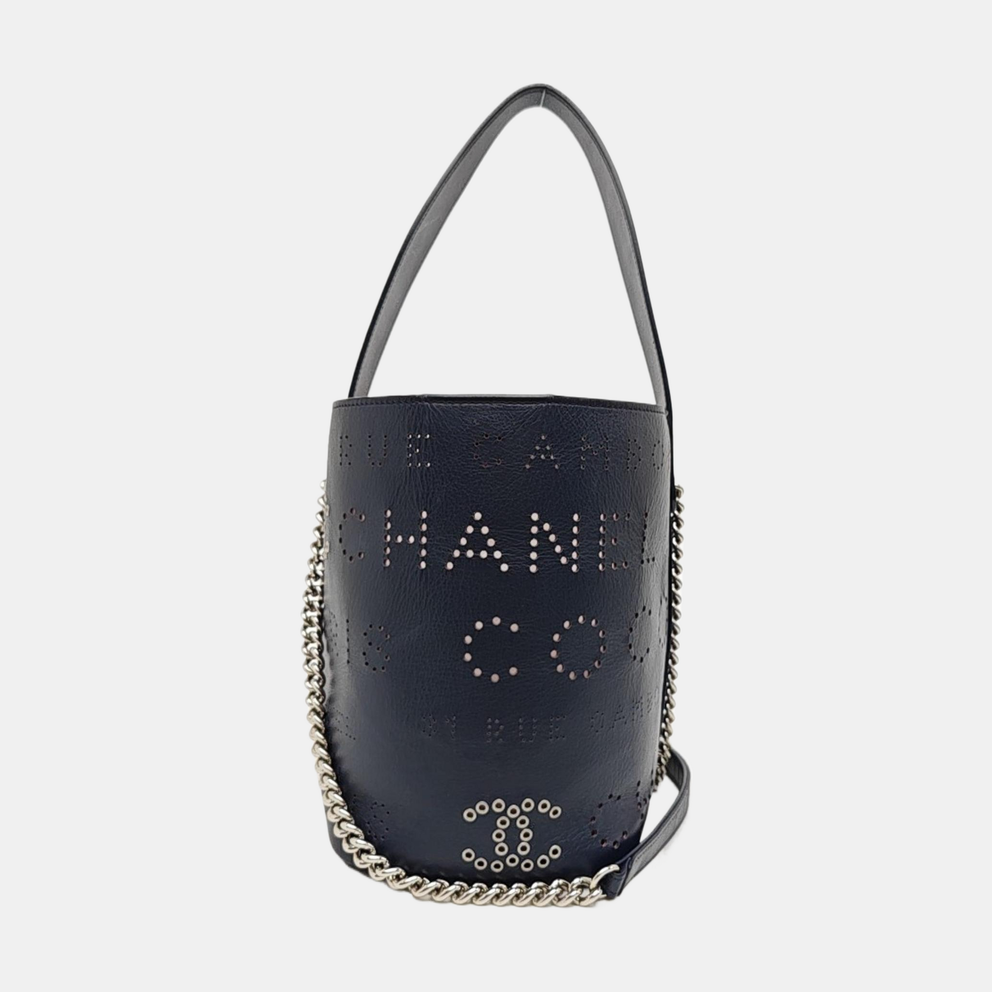 Calfskin Bucket Bag Small Blue