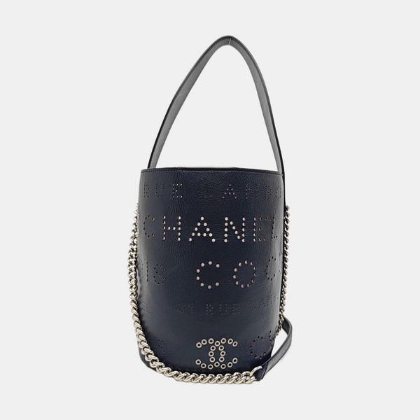 Calfskin Bucket Bag Small Blue