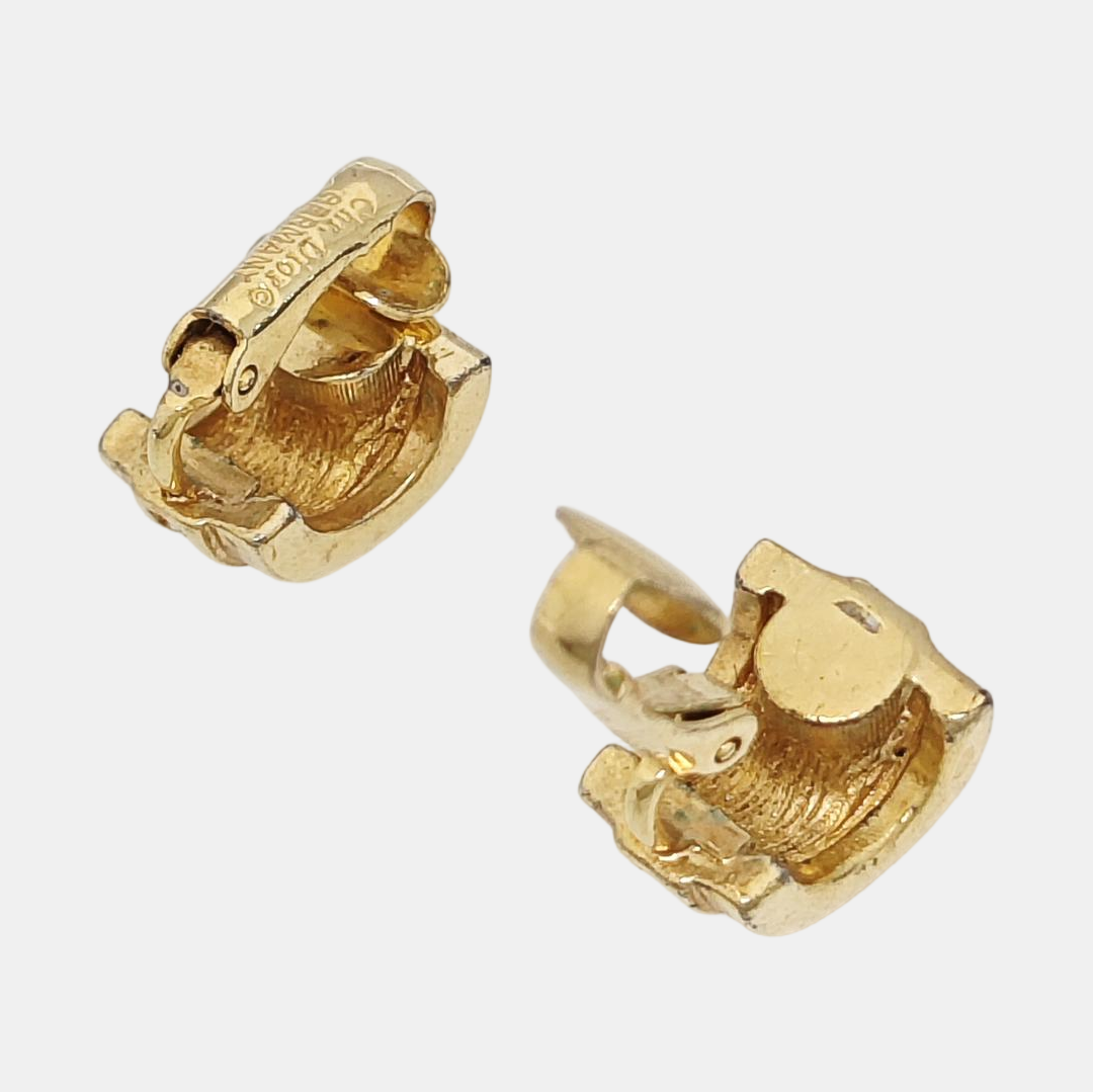 Metal Gold Clip On Earrings