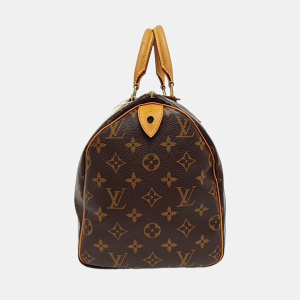 SPEEDY 30 Monogram Coated Canvas Brown