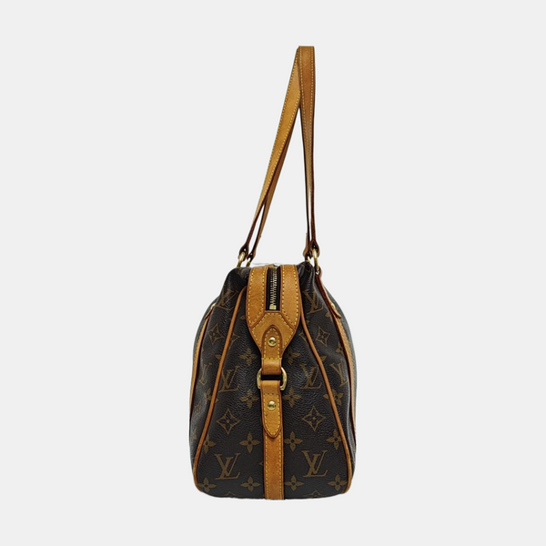 STRESA Monogram Coated Canvas Brown