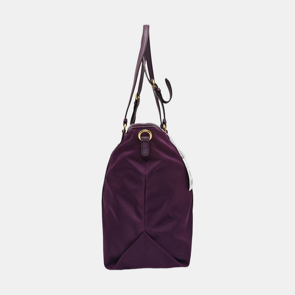 Nylon Tote Bag Purple