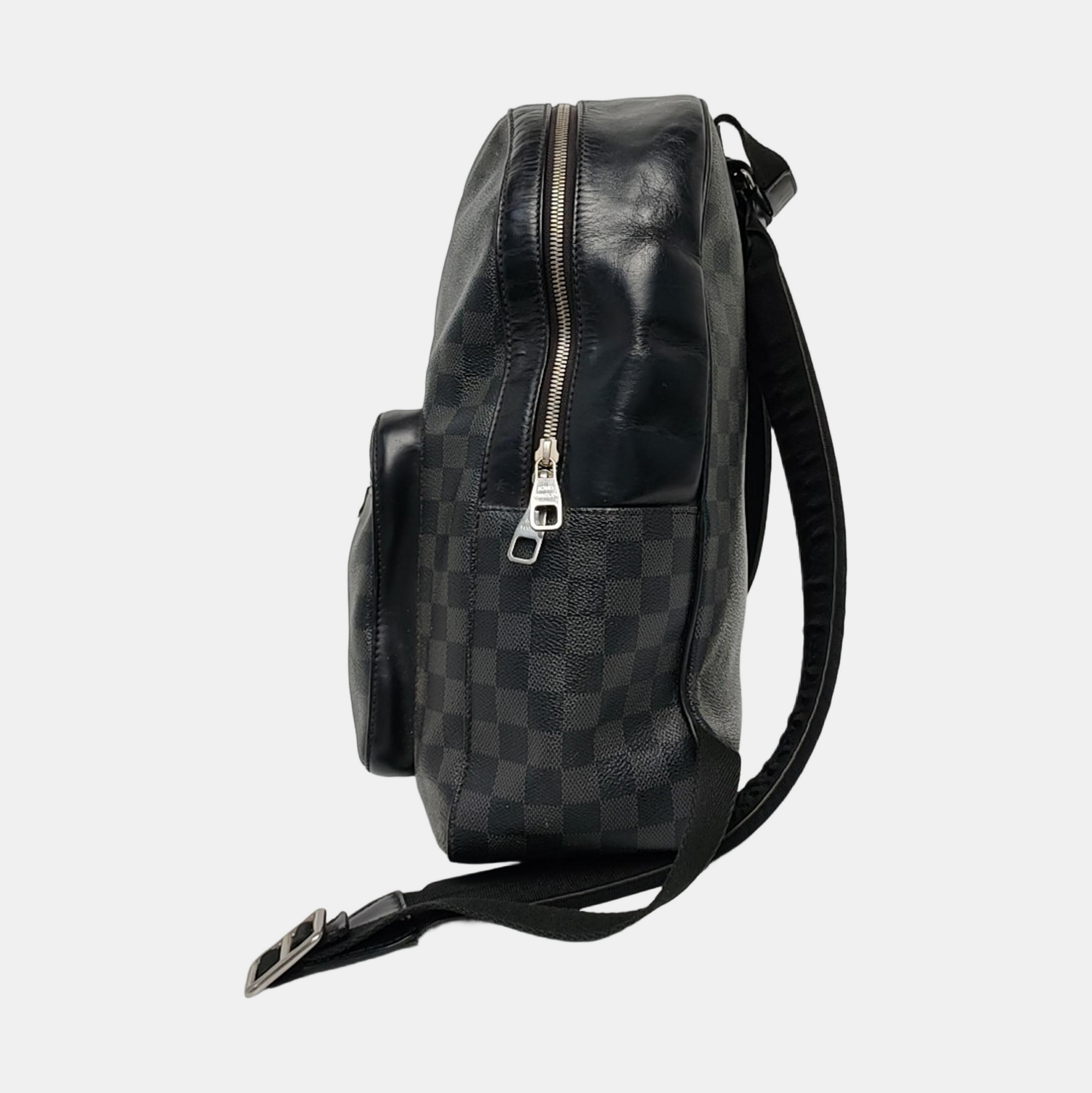 JOSH Damier Graphite Coated Canvas Gray