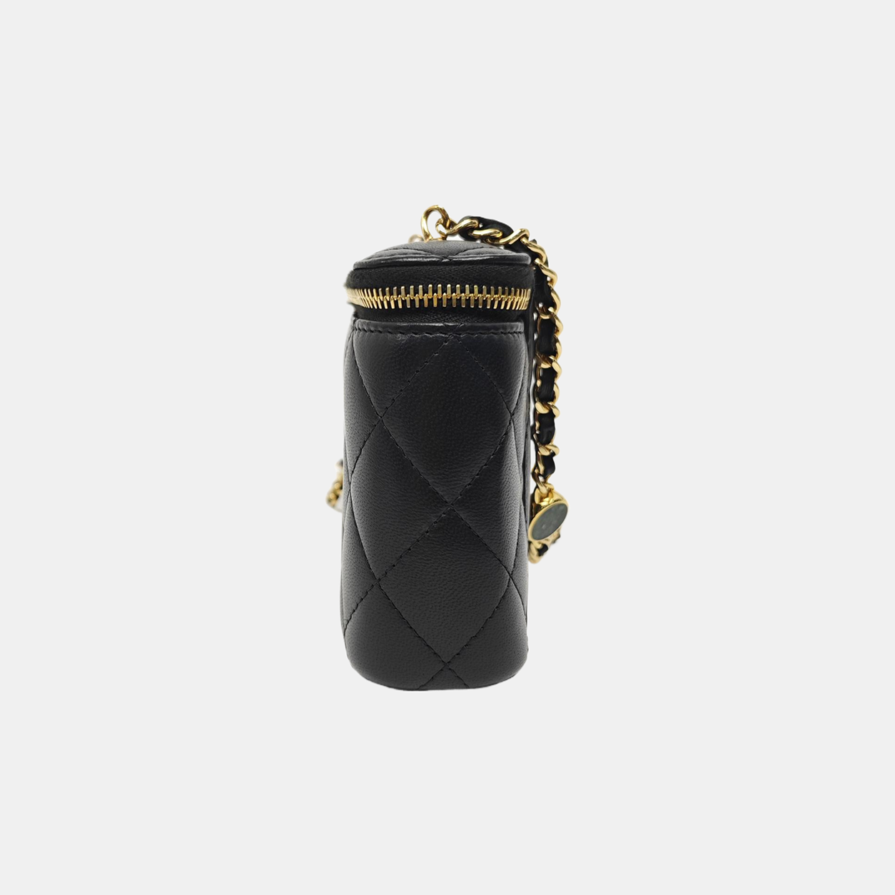 VANITY CASE Small Quilted Lambskin Black