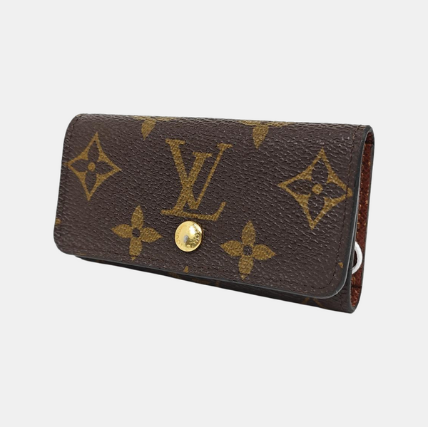 Monogram Coated Canvas Clutch Brown