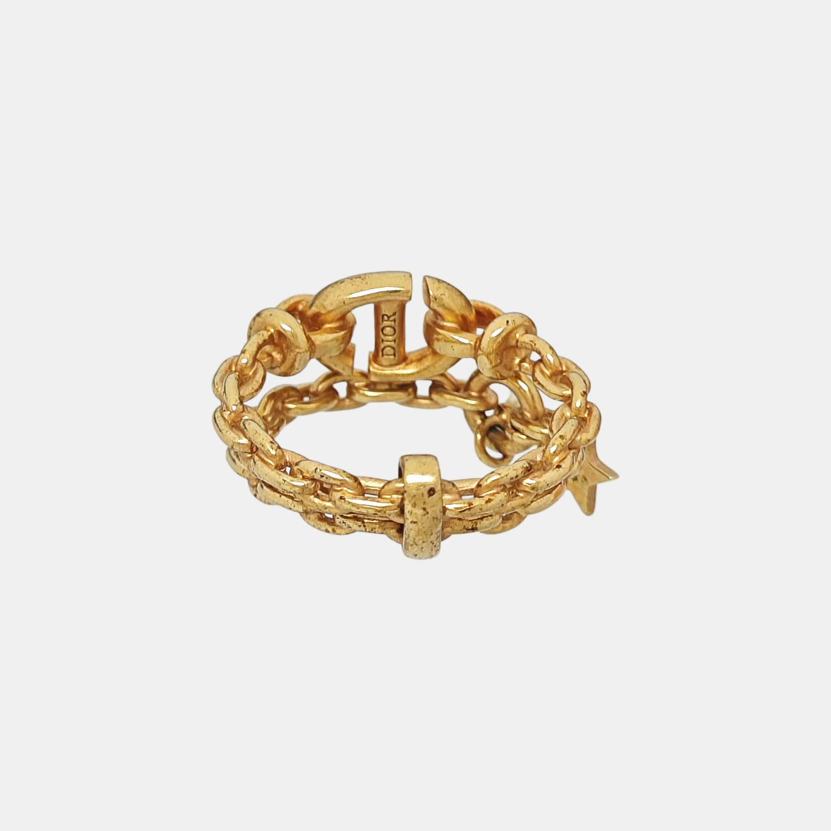 CD Navy Metal Gold Ring EU 51