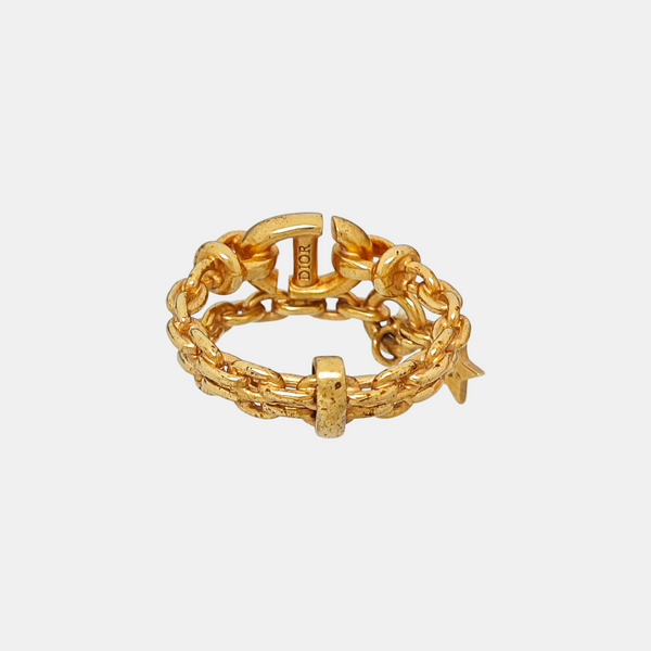 CD Navy Metal Gold Ring EU 51