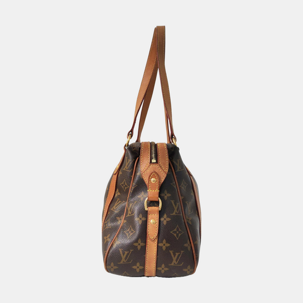 STRESA Monogram Coated Canvas Brown