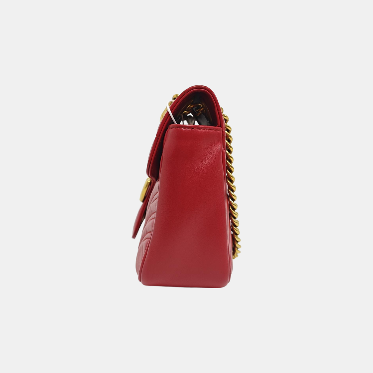 GG Marmont Medium Quilted Calfskin Red