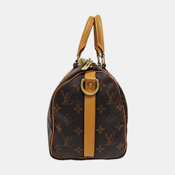 SPEEDY 25 Monogram Coated Canvas Brown