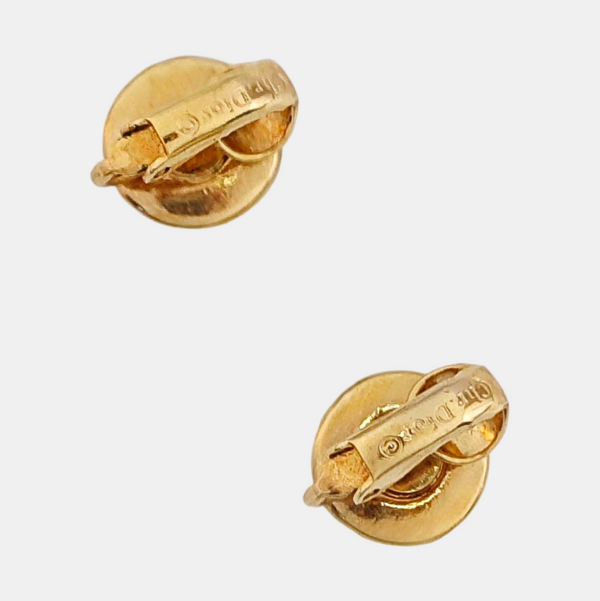 Petit CD Metal Gold Clip On Earrings