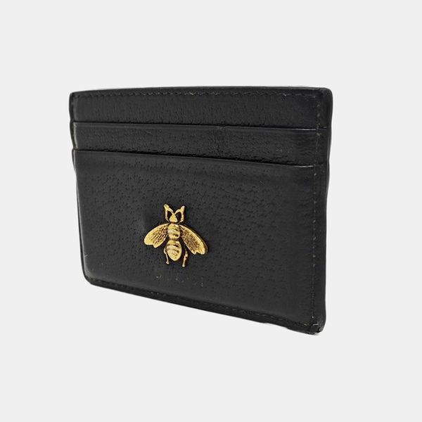Animalier Calfskin Black Card Holder