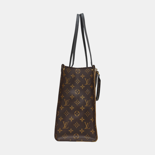 ONTHEGO MM Monogram Coated Canvas Brown