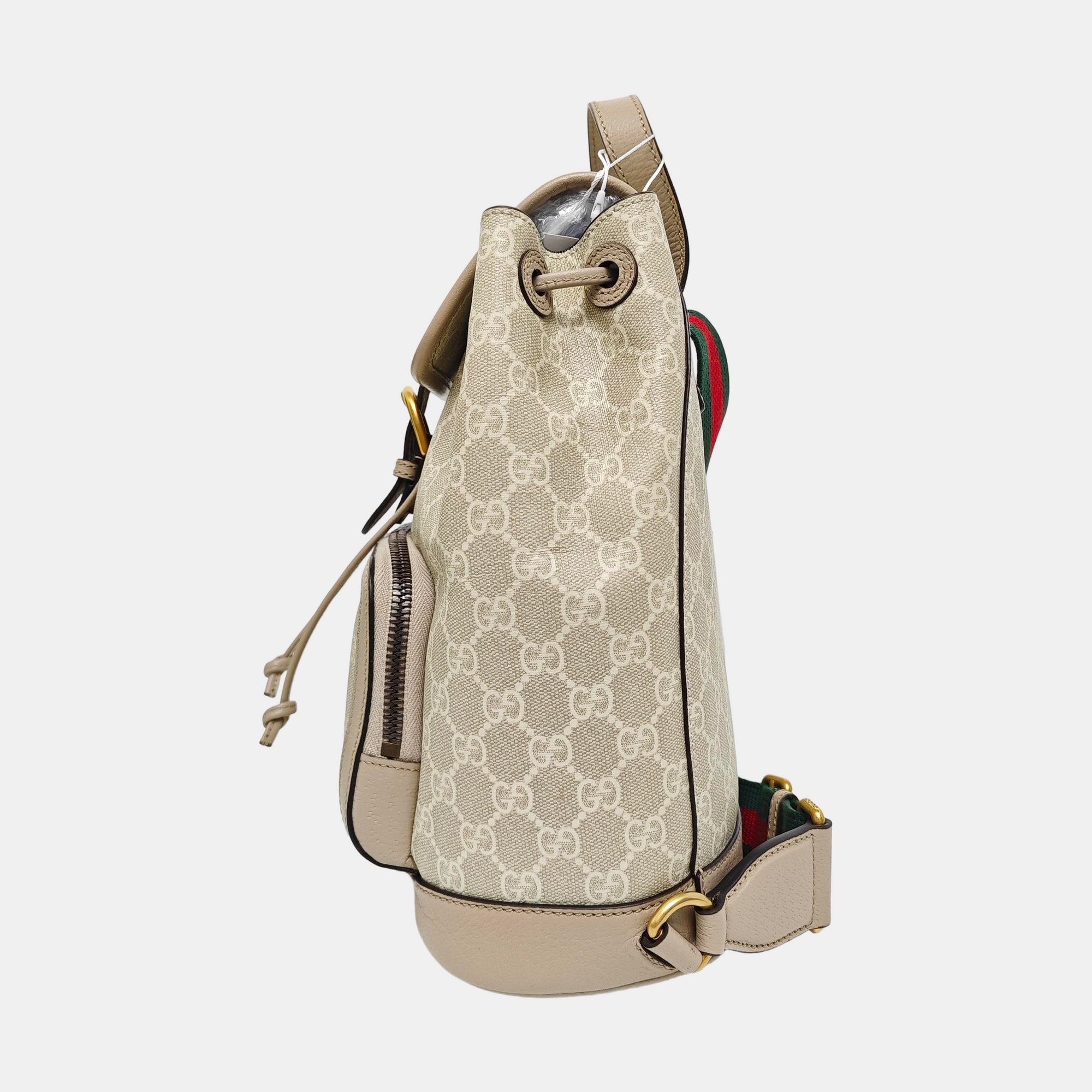 Monogram Coated Canvas Backpack Beige
