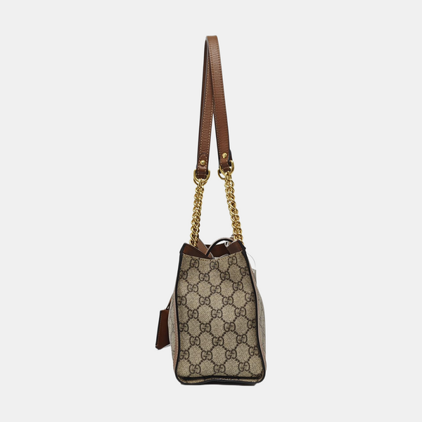 Padlock Small Monogram Coated Canvas Beige