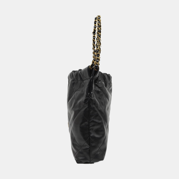 CHANEL 22 Small Quilted Calfskin Black