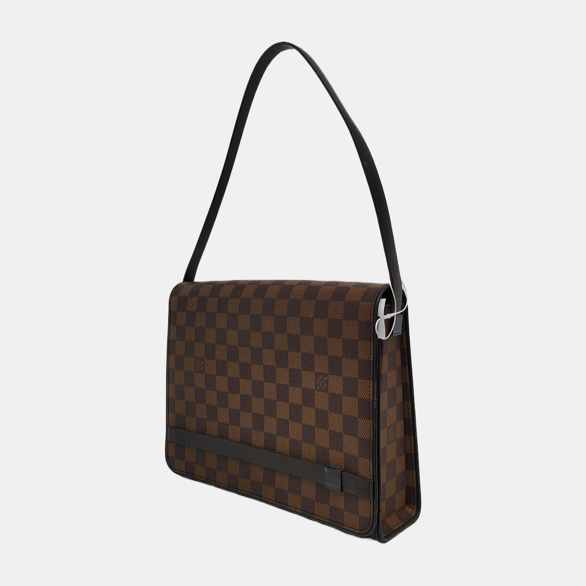 TRIBECA Damier Ebene Coated Canvas Brown
