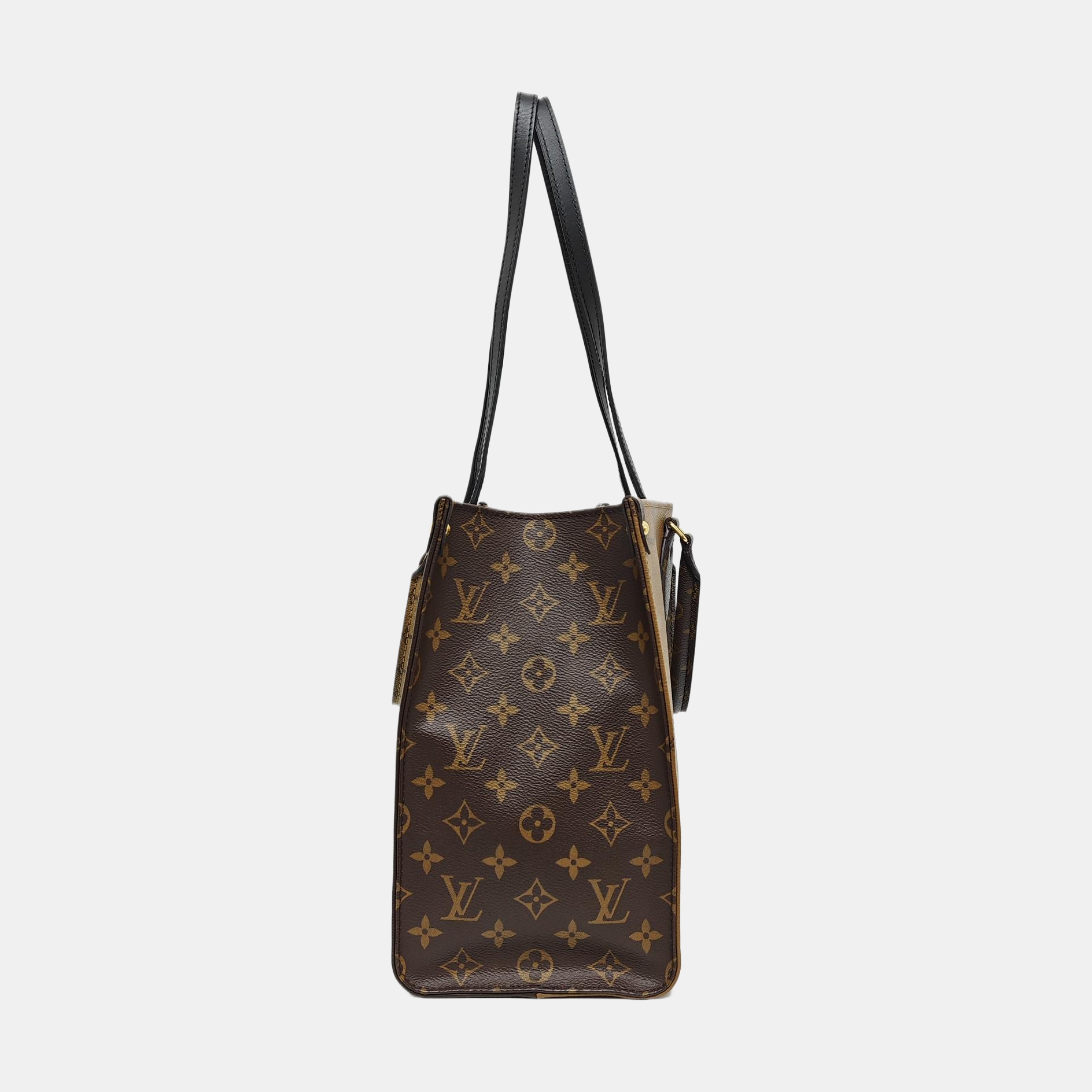 Authenticated pre-owned  ONTHEGO MM Monogram Coated Canvas Brown - Tote Bag at Looply