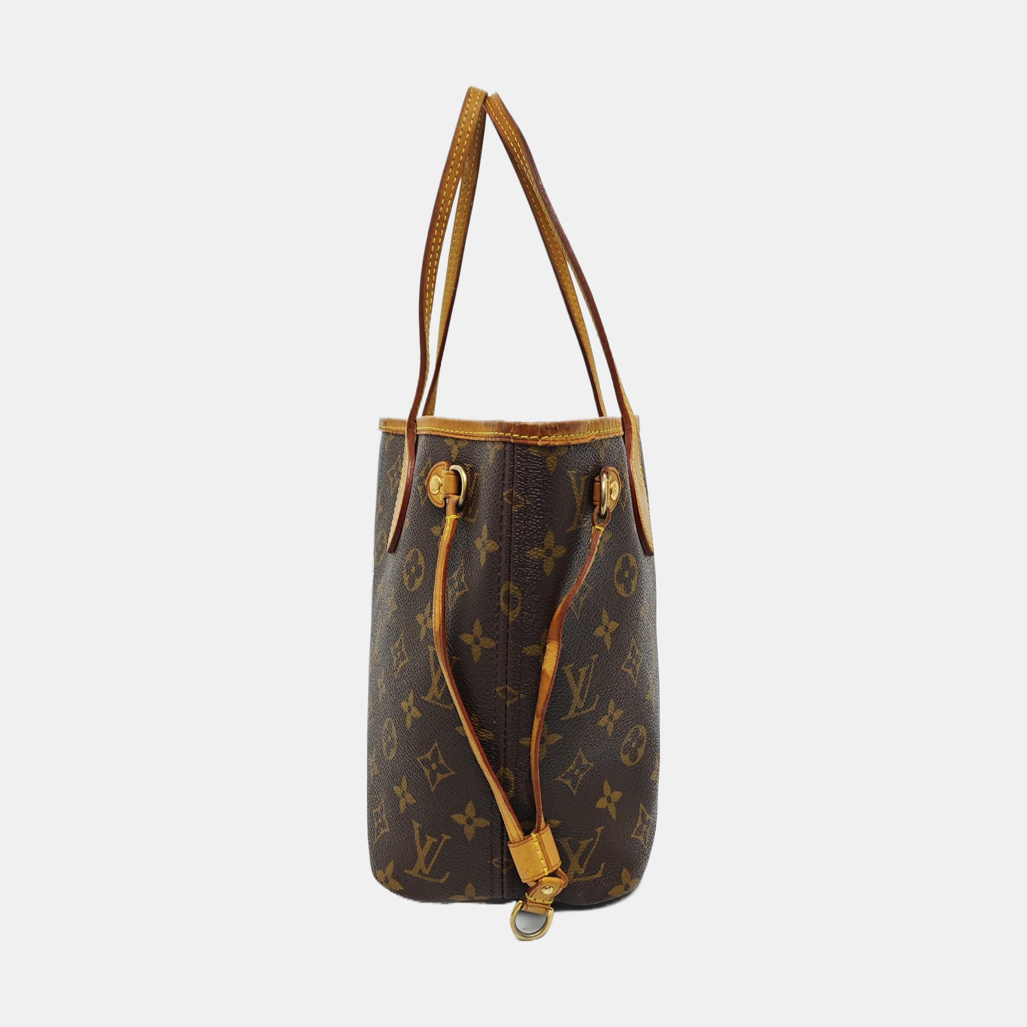 NEVERFULL PM Monogram Coated Canvas Brown