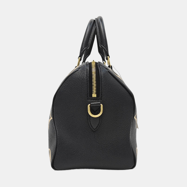 SPEEDY 25 Monogram Calfskin Black
